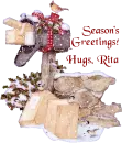 Mail Box with Season's Greetings - Hugs, Rita