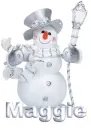 SILVER SNOWMAN