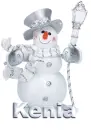 SILVER SNOWMAN