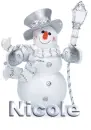 SILVER SNOWMAN