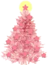Pink Stars Xmas Tree
