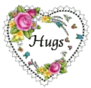 heart flowers hugs