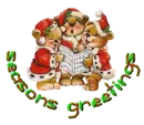 Bears singing Seasons Greetings