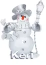 SILVER SNOWMAN