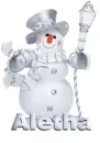 SILVER SNOWMAN
