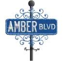 blue street sign amber BLVD