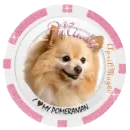 pink pomeranian poker chip mindy