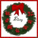 Christmas Wreath with the name Sissy