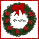 Christmas Wreath with the name Kristen