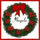 Christmas Wreath with the name Angela