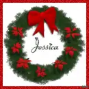 Christmas Wreath with the name Jessica