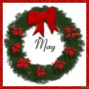 Christmas Wreath with the name May