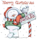 Christmas Northpole Snowman - Merry Christmas