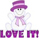 Love it- purple snowman