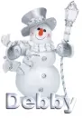 SILVER SNOWMAN