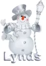 SILVER SNOWMAN