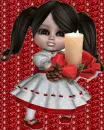 LITTLE GIRL HOLDING CANDLE