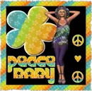 flower power hippy chick peace baby