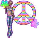 rainbow hippy chick