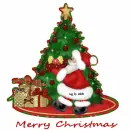 Xmas tree with Merry Xmas text