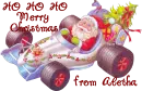 Santas Present Car - Ho Ho Ho Merry Christmas from Aletha