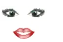 pretty face with heart float
