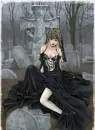lady in cementery