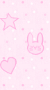 nyappy an cafe pink backgrpund ^-^ bunny =3