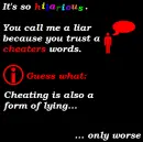 Don't trust a cheater
