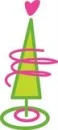 pink/green x-mas tree