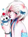 emo cupcake in blue
