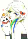 emo cupcake girl in rainbow