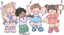 children playing music
