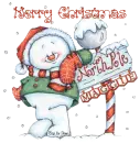 Christmas Northpole Snowman - Merry Christmas, Maggie
