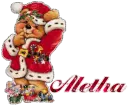 Christmas Santa Bear - Aletha