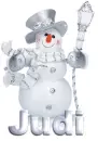 SILVER SNOWMAN