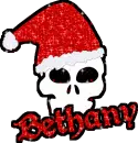 Bethany - Skull with Santa hat