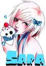 emo cupcake in blue sara