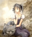 Girl with Wolf