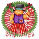 Gingerbread Boy with Big Hugs Greeting