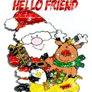 santa with his reindeer
