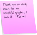 thank you for beautiful graphic rachel loves it