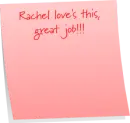 rachel loves this great job