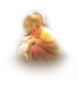 little girl with bunny