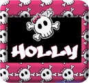 girly punk skull w/ bow holly