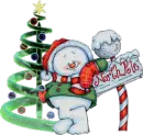 tree , snowman north pole