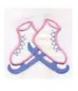 pink/blue ice skates