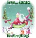 Ssss! Santa is sleeping!!