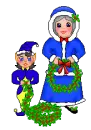 miss santa and a elf