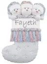 3 SNOWMAN STOCKING: FAYETH